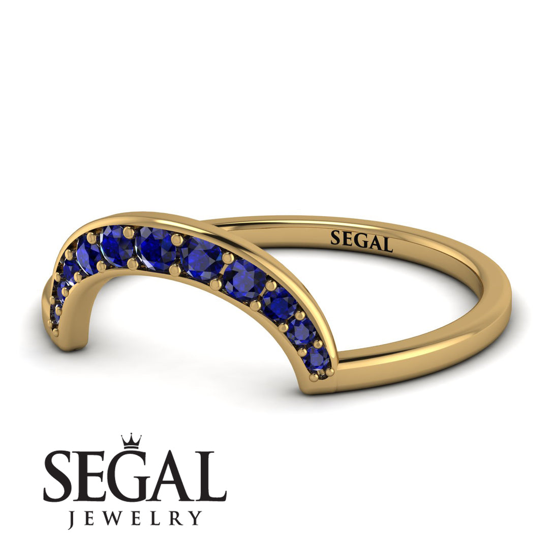 Large Half Round Stacking Sapphire Ring - Brooke No. 13