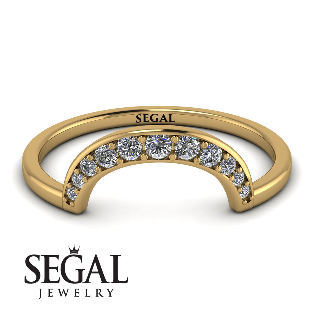 Large Half Round Stacking Diamond Ring - Brooke No. 1