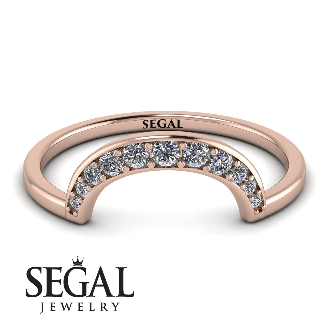 Large Half Round Stacking Diamond Ring - Brooke No. 2