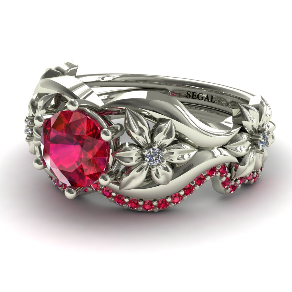 Orin's The 4th Season Bridal Set Flower Ring Diamond Ring- Lauren no. 6