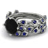 Leaves All Around Black Diamond Wedding Bridal Set - Sydney 2ct No. 69
