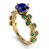 Leaves All Around Blue Sapphire Ring - Sydney 2ct No. 28