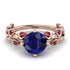 Leaves All Around Blue Sapphire Ring - Sydney 2ct No. 59