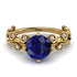 Leaves All Around Blue Sapphire Ring - Sydney 2ct No. 13
