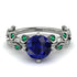Leaves All Around Blue Sapphire White Gold Ring - Sydney 2ct No. 30