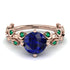 Leaves All Around Blue Sapphire Ring - Sydney 2ct No. 29