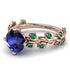 Leaves All Around Blue Sapphire Ring - Sydney 2ct No. 29