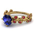 Leaves All Around Blue Sapphire Ring - Sydney 2ct No. 58