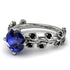 Leaves All Around Blue Sapphire White Gold Ring - Sydney 2ct No. 45
