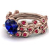 Leaves All Around Blue Sapphire Wedding Bridal Set - Sydney 2ct No. 59