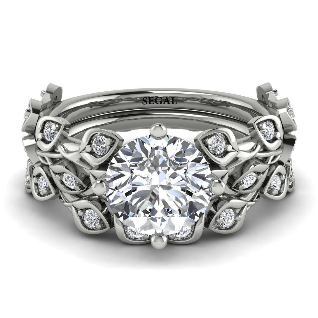 Leaves All Around Natural Diamond Wedding Bridal Set - Sydney 2ct No. 3