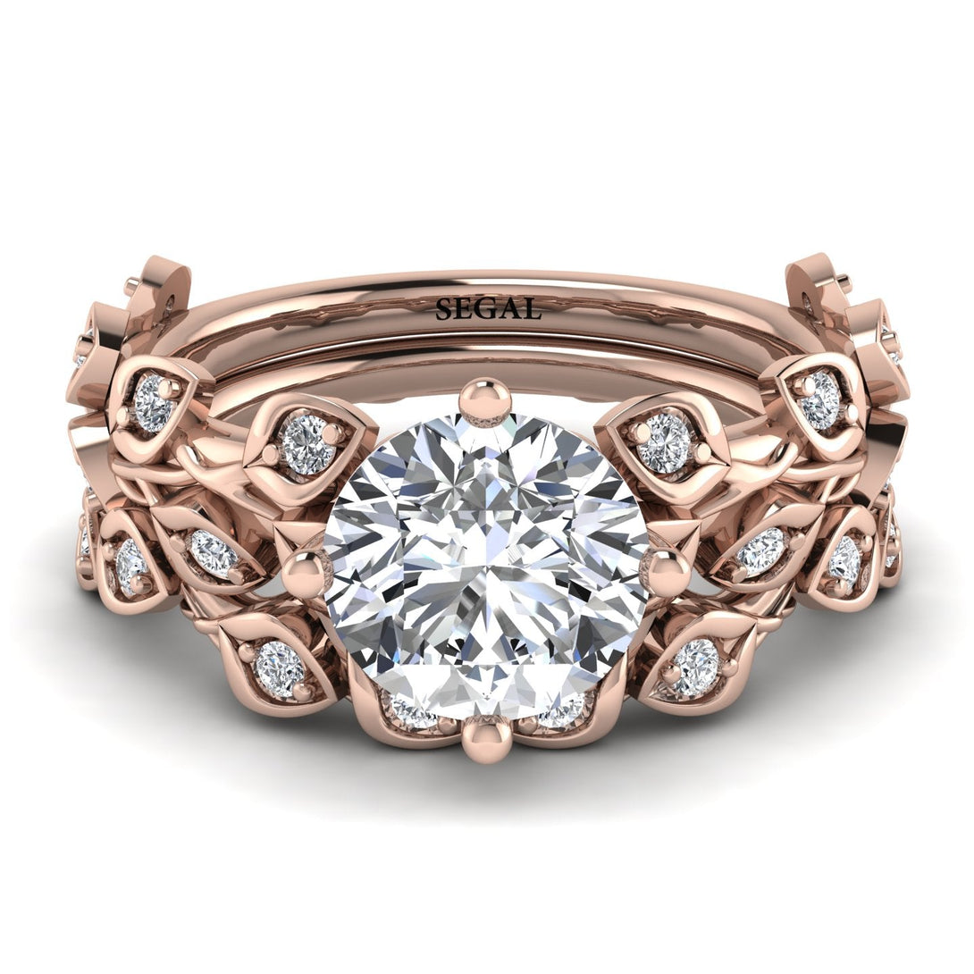 Leaves All Around Natural Diamond Wedding Bridal Set - Sydney 2ct No. 2