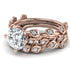 Leaves All Around Natural Diamond Wedding Bridal Set - Sydney 2ct No. 2