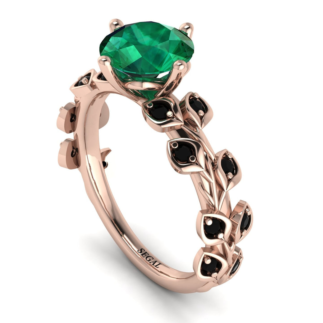 Leaves All Around Emerald Ring - Sydney 2ct No. 35