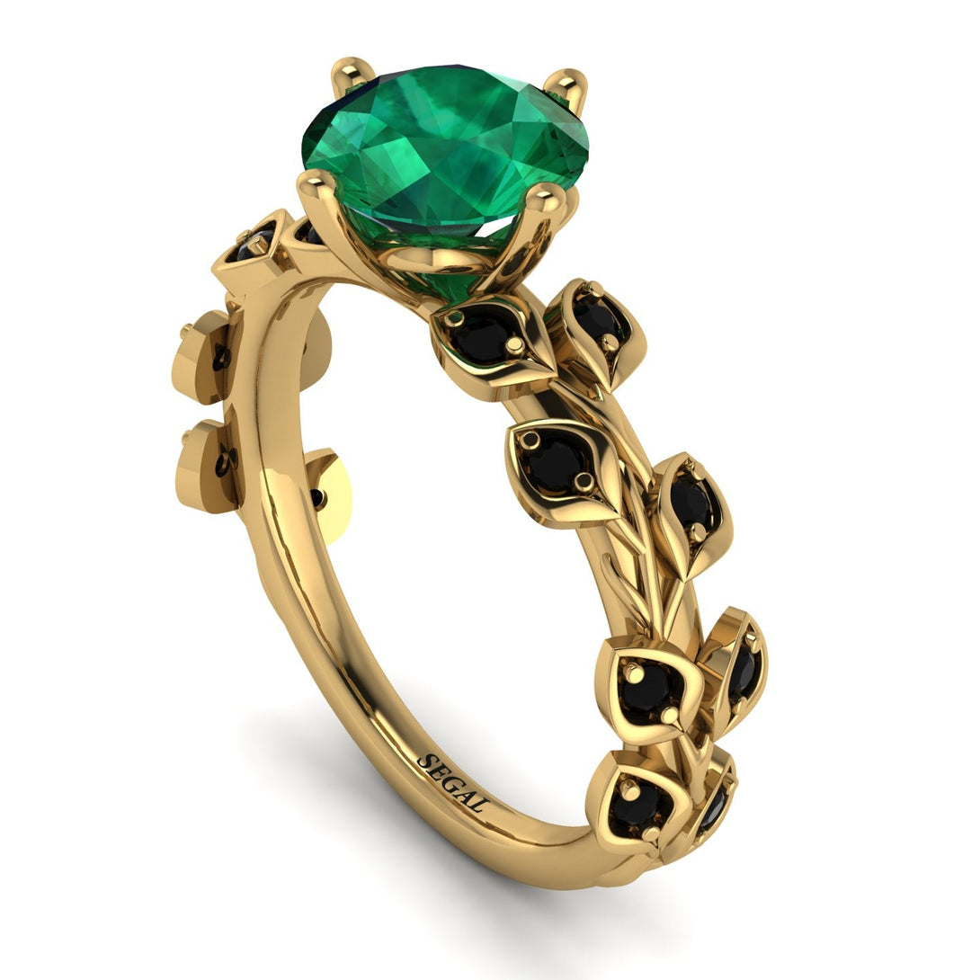 Leaves All Around Emerald Ring - Sydney 2ct No. 34