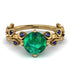 Leaves All Around Emerald Ring - Sydney 2ct No. 64