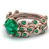 Leaves All Around Green Emerald Wedding Bridal Set - Sydney 2ct No. 20