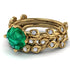 Leaves All Around Green Emerald Wedding Bridal Set - Sydney 2ct No. 4