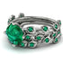 Leaves All Around Green Emerald Wedding Bridal Set - Sydney 2ct No. 21