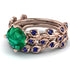 Leaves All Around Green Emerald Wedding Bridal Set - Sydney 2ct No. 65