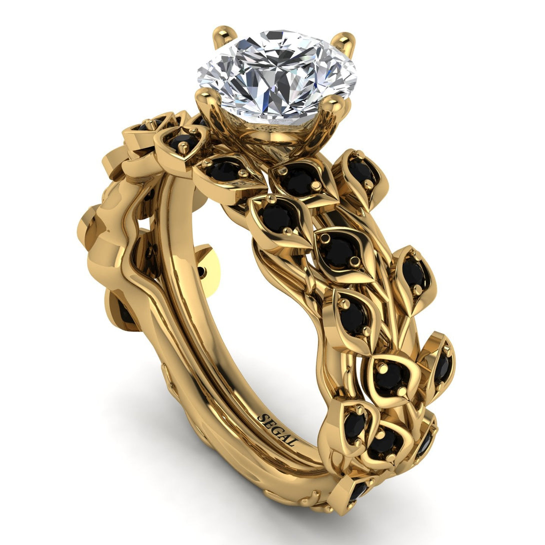 Leaves All Around Natural Diamond Wedding Bridal Set - Sydney 2ct No. 31