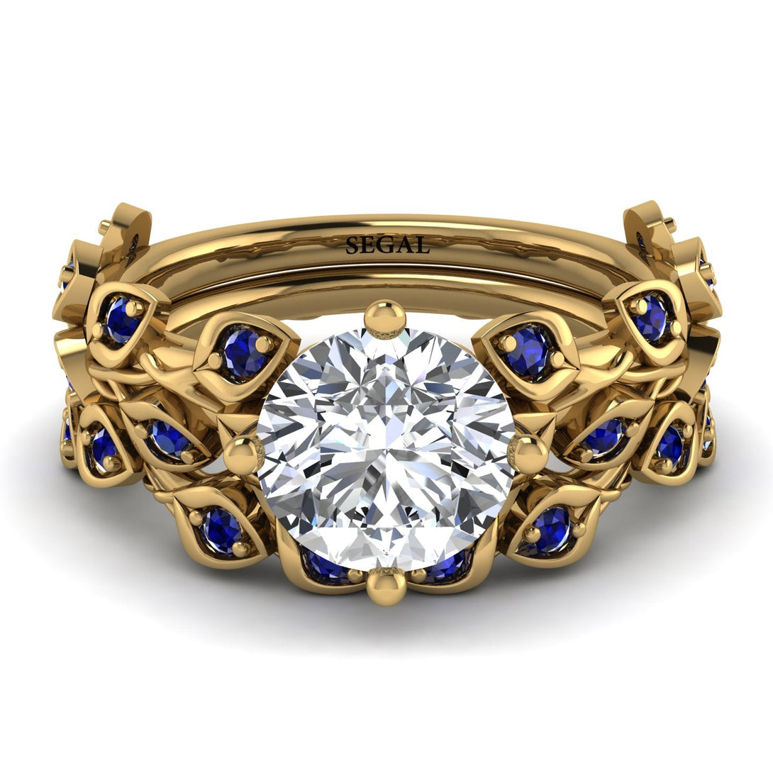 Leaves All Around Natural Diamond Wedding Bridal Set - Sydney 2ct No. 61