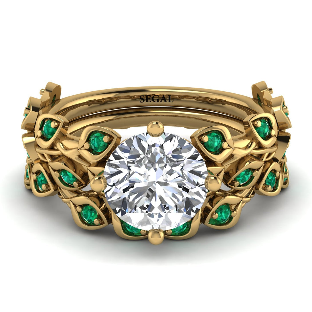 Leaves All Around Natural Diamond Wedding Bridal Set - Sydney 2ct No. 16