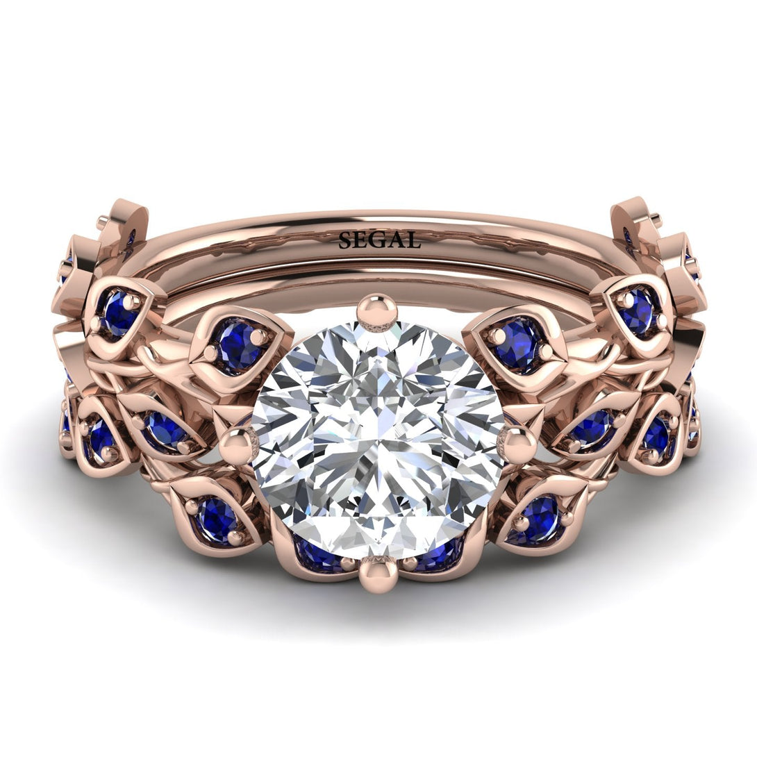 Leaves All Around Natural Diamond Wedding Bridal Set - Sydney 2ct No. 62