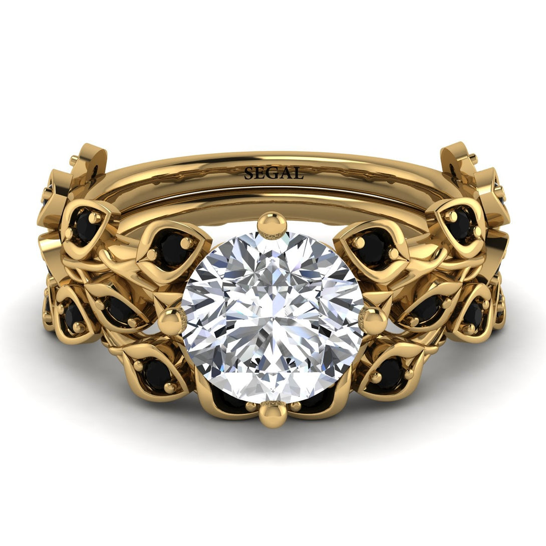 Leaves All Around Natural Diamond Wedding Bridal Set - Sydney 2ct No. 31