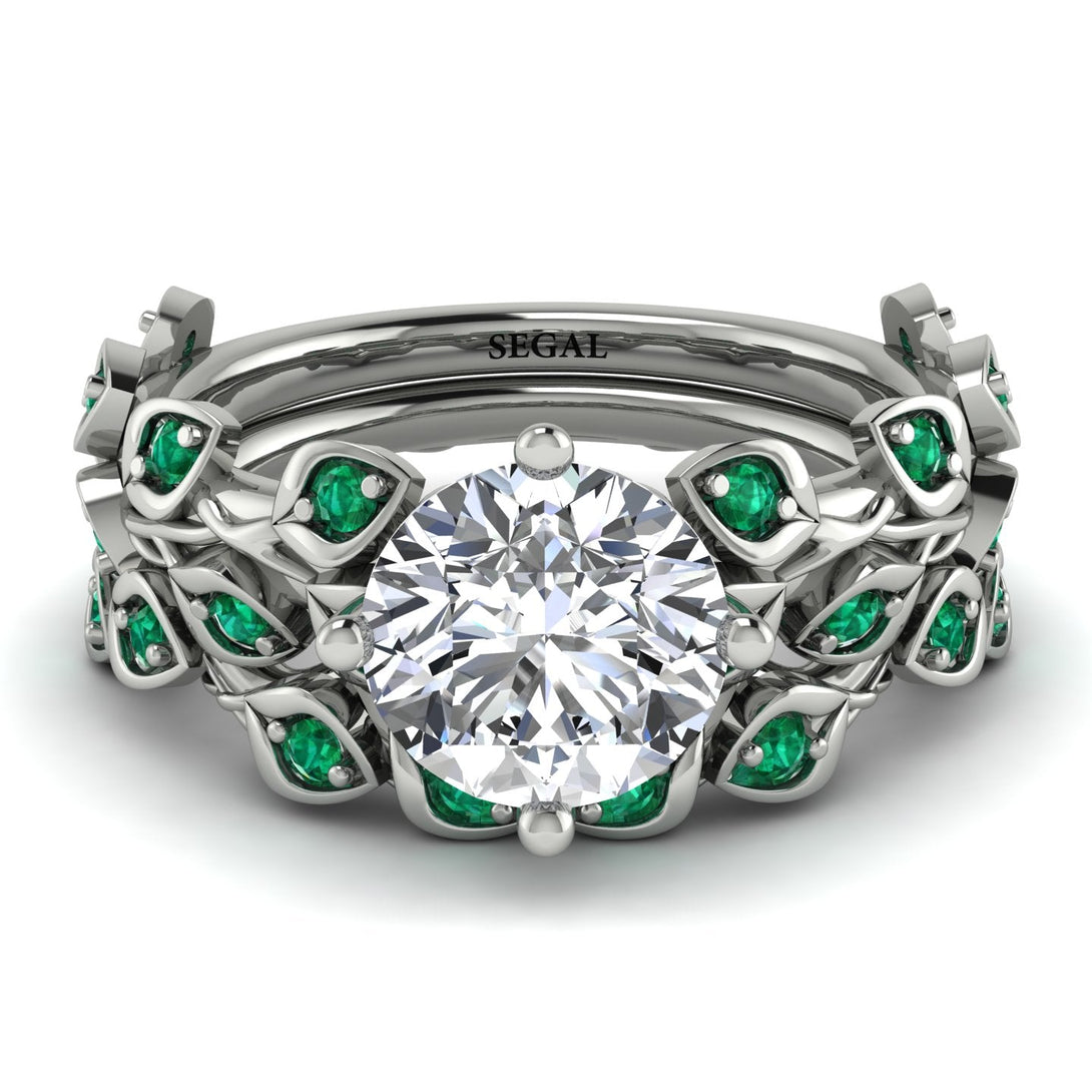 Leaves All Around Natural Diamond Wedding Bridal Set - Sydney 2ct No. 18