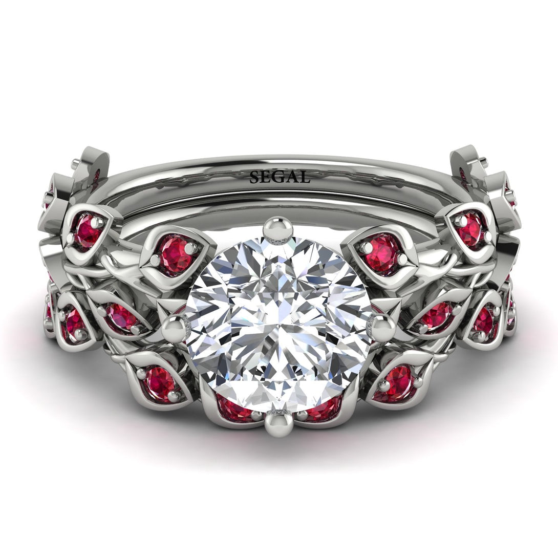 Leaves All Around Natural Diamond Wedding Bridal Set - Sydney 2ct No. 48