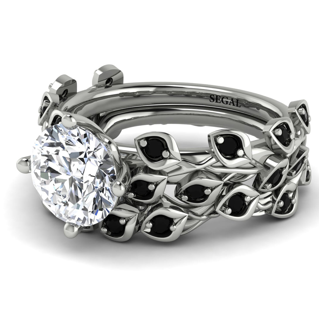 Leaves All Around Natural Diamond Wedding Bridal Set - Sydney 2ct No. 33