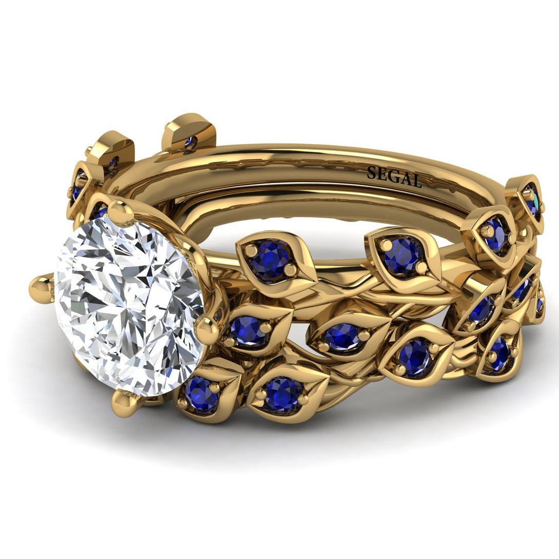 Leaves All Around Natural Diamond Wedding Bridal Set - Sydney 2ct No. 61