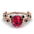 Leaves All Around Rose Gold Ruby Ring - Sydney 2ct No. 41