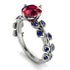 Leaves All Around Ruby Ring - Sydney 2ct No. 72