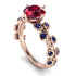 Leaves All Around Ruby Ring - Sydney 2ct No. 71