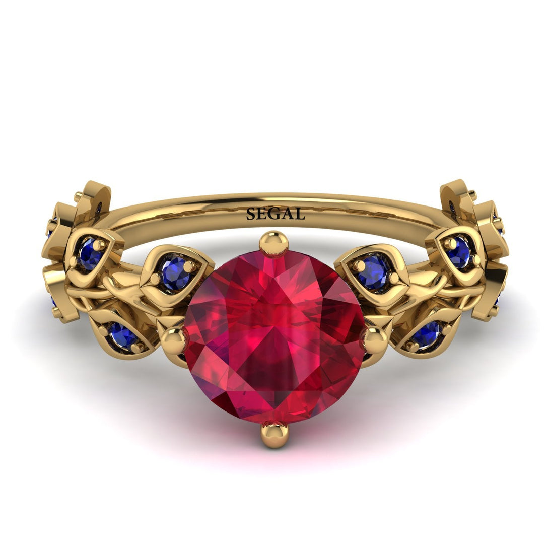 Leaves All Around Ruby Ring - Sydney 2ct No. 70