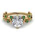 Leaves All Around Yellow Gold Diamond Ring - Sydney 2ct No. 16