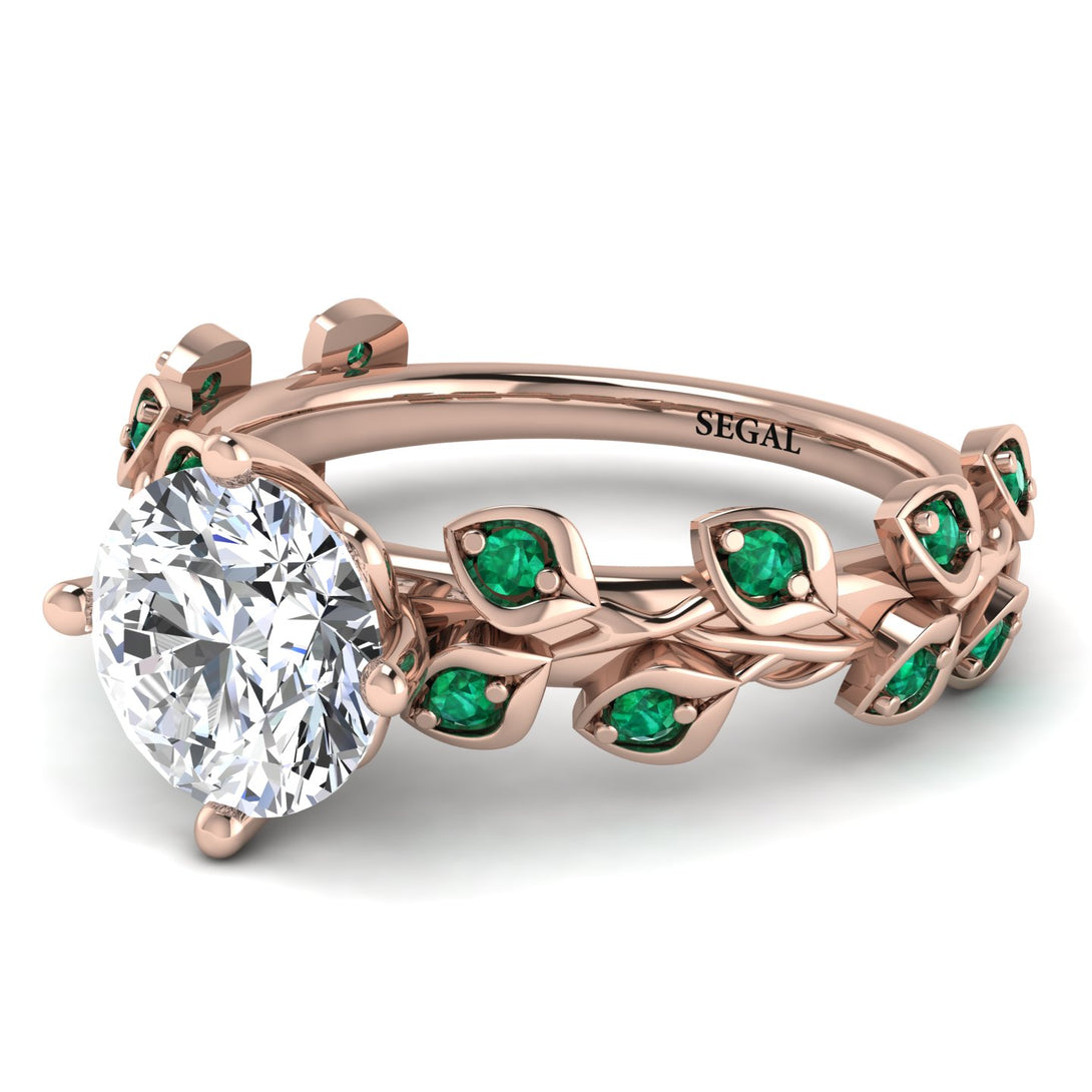 Leaves All Around Rose Gold Diamond Ring - Sydney 2ct No. 17