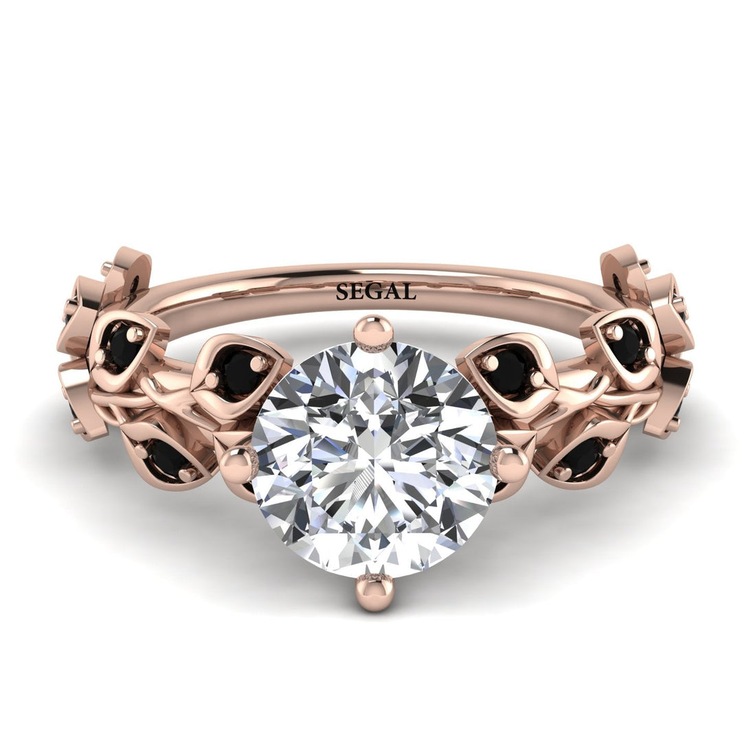 Leaves All Around Rose Gold Diamond Ring - Sydney 2ct No. 32