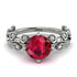 Leaves All Around White Gold Ruby Ring - Sydney 2ct No. 12