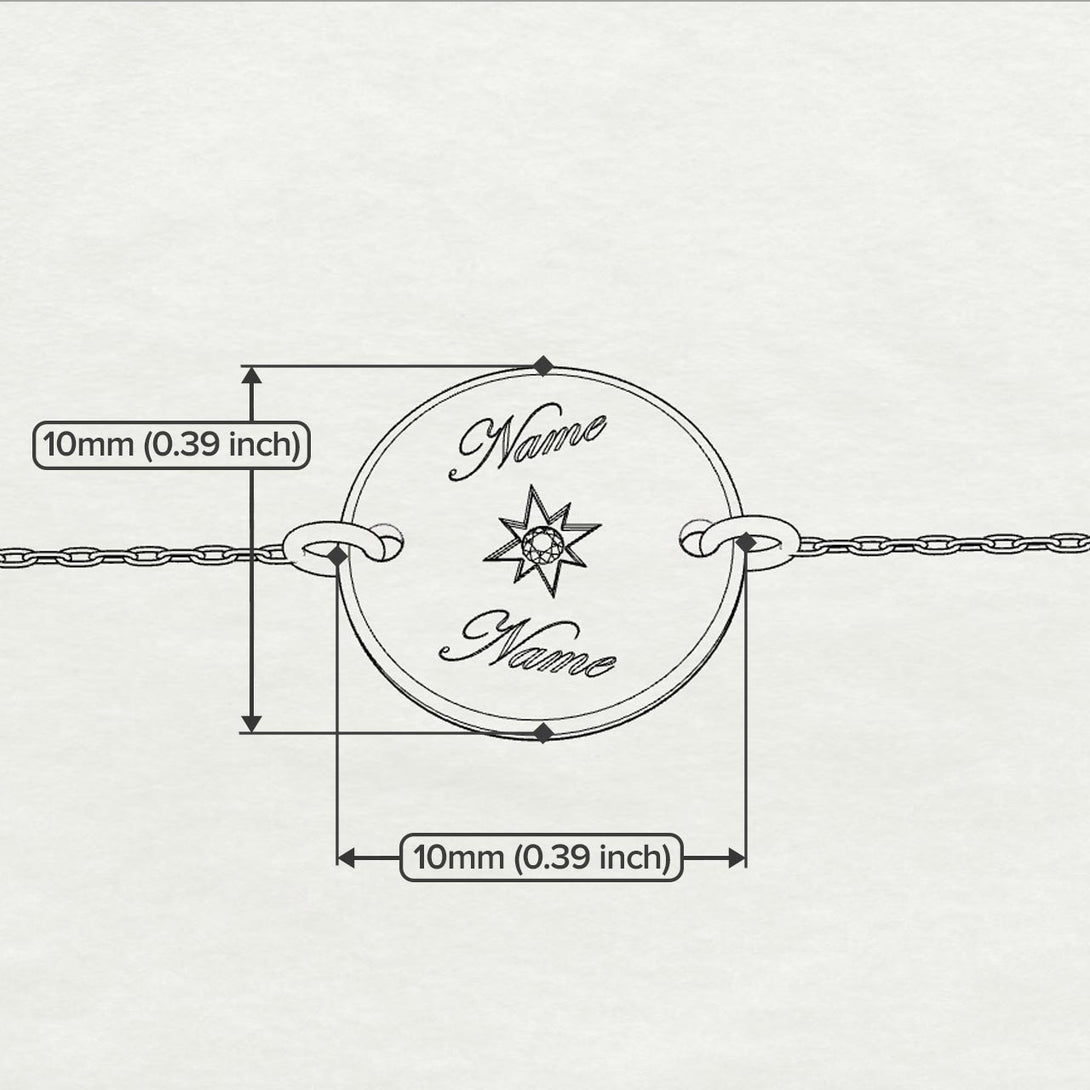 Personalised Round Emerald Necklace - Lena No. 4