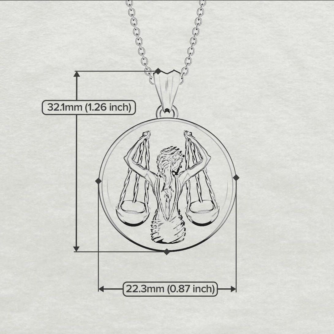 Elegant Zodiac Pendant - Libra No. 3