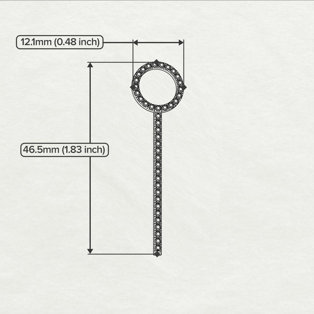 Hanging Circle Sapphire Earrings - Lilah No. 13