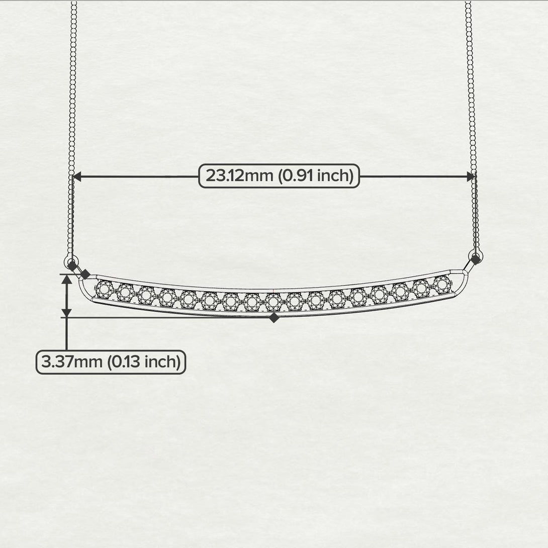 Gold Black Diamond Necklace Bar - Lilyana No. 9