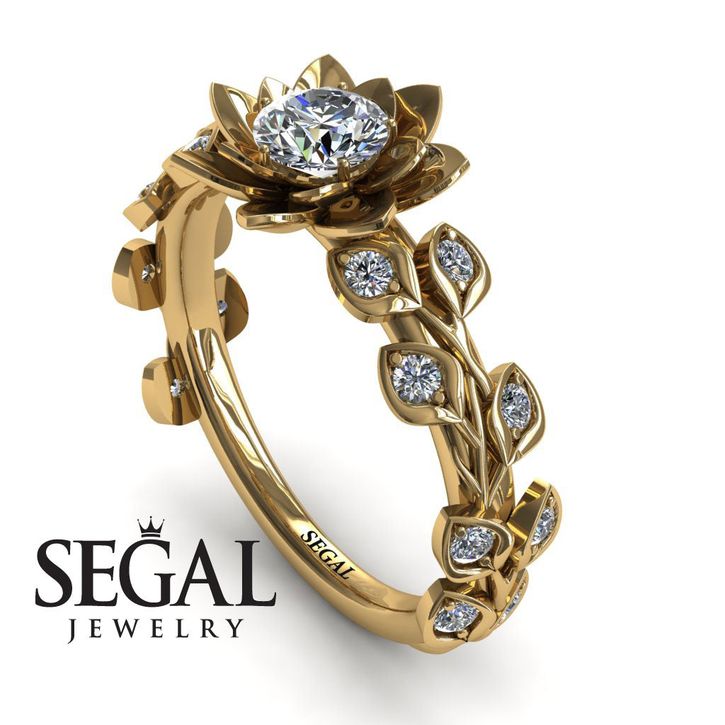 Lotus Flower And Leaves - Anna no. 1