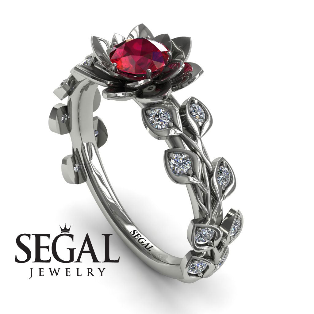 Lotus Flower And Leaves - Anna no. 9