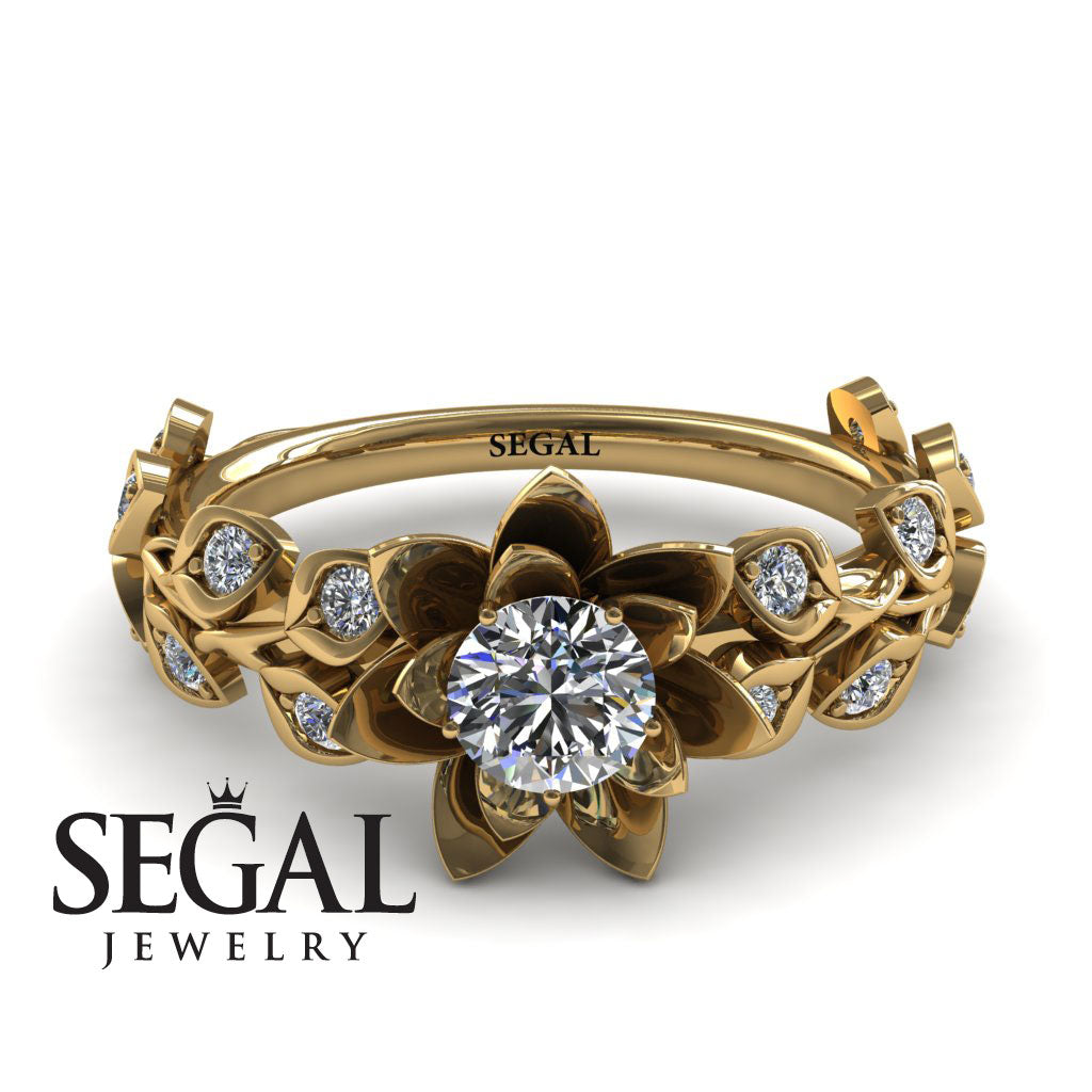 Lotus Flower And Leaves - Anna no. 1