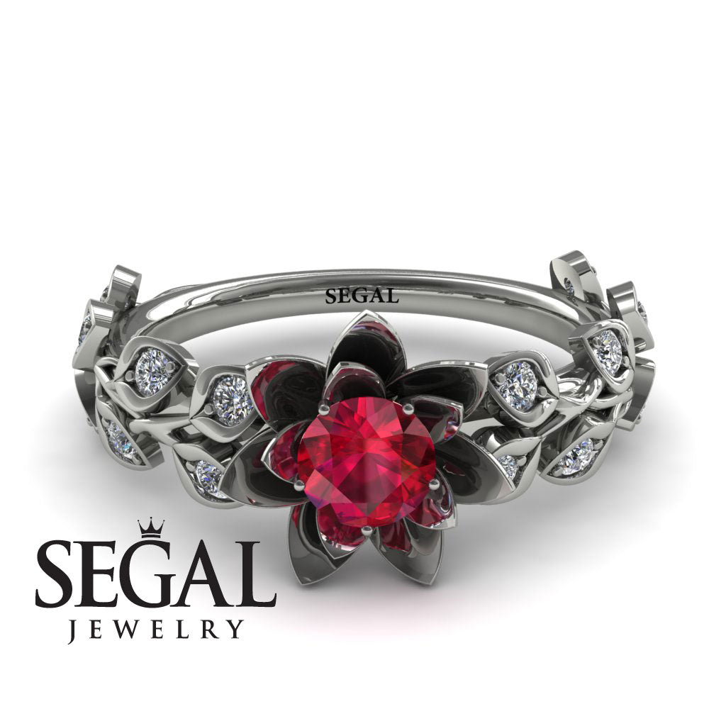 Lotus Flower And Leaves - Anna no. 9