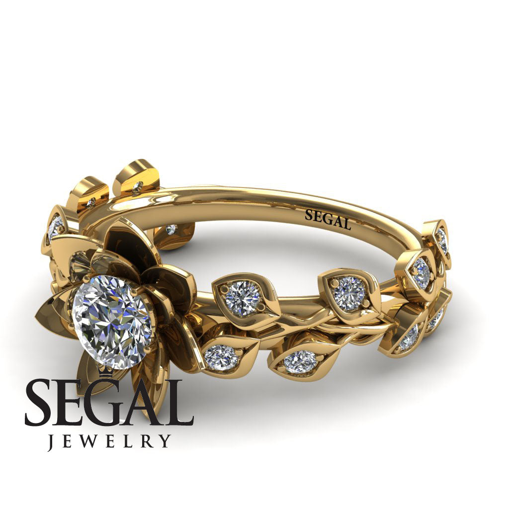 Lotus Flower And Leaves - Anna no. 1